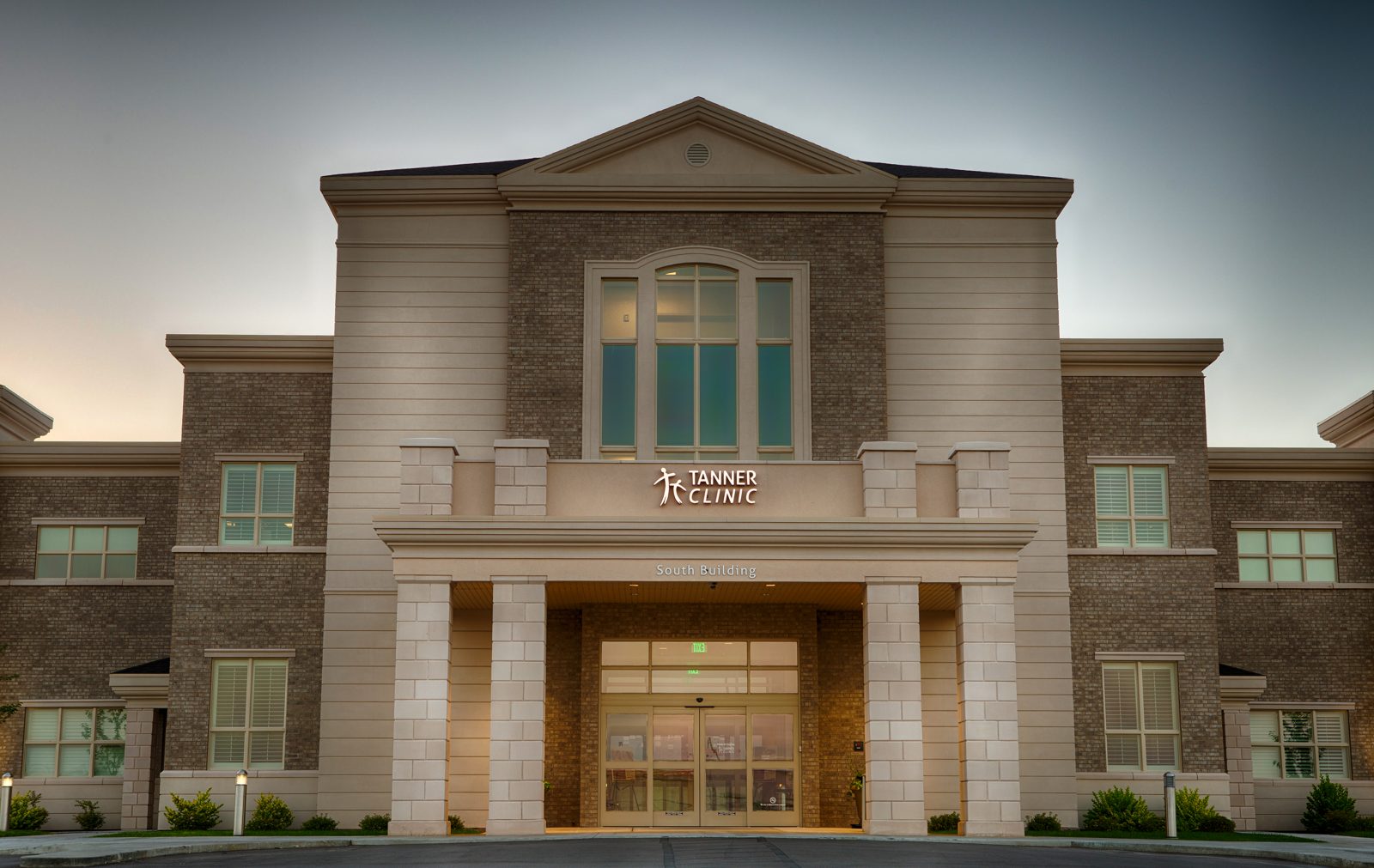 Healthcare construction by PJF Corporation: Tanner Clinic Women's Center entrance in Layton, Utah